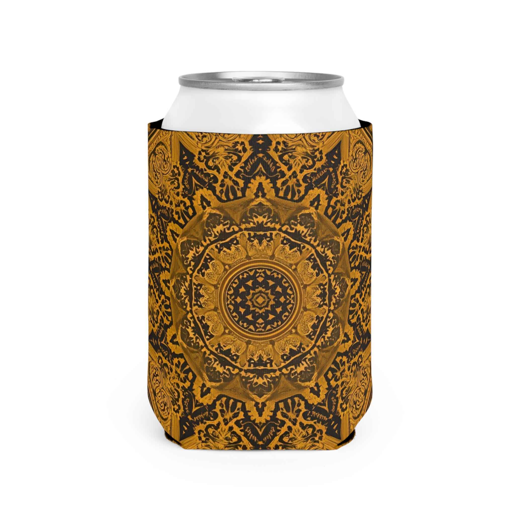 Stylish Mandala Boho Can Cooler Sleeve, Summer Drink Holder, Festival Gear, Beach Essential, Unique Gift Idea, Bohemian Decor